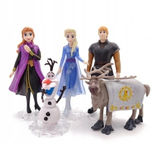 Figúrky Elsa a Anna Frozen Sven Olaf 5 kusov
